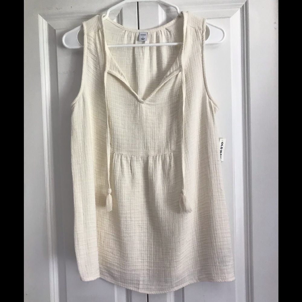 New Old Navy Tank Top Ivory Blouse Woman’s Size S